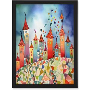 Artery8 Celebration Day Cityscape Processional Street Folk Art Watercolour Painting Artwork Framed A3 Wall Art Print Artery8 Celebration Day Cityscape Processional Street Folk Art Watercolour Painting Artwork Framed A3 Wall Art Print