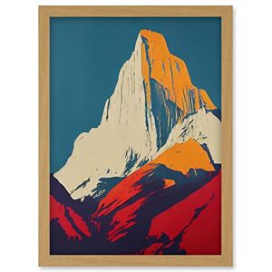 Wee Blue Coo El Capitan Rock Yosemite Valley Pop Art Yellow Red Artwork Framed Wall Art Print A4 Wee Blue Coo El Capitan Rock Yosemite Valley Pop Art Yellow Red Artwork Framed Wall Art Print A4