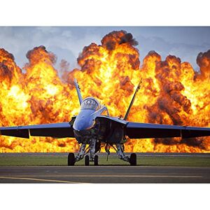 Artery8 Military USA Navy FA-18 Hornet Jet Fighter Fire Large Wall Art Poster Print Thick Paper 18X24 Inch Artery8 Military USA Navy FA-18 Hornet Jet Fighter Fire Large Wall Art Poster Print Thick Paper 18X24 Inch