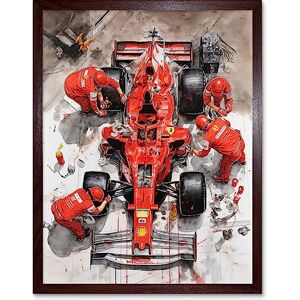 Artery8 Grand Prix Race Car Wheel Change Aerial Shot Art Print Framed Poster Wall Decor 12x16 inch Artery8 Grand Prix Race Car Wheel Change Aerial Shot Art Print Framed Poster Wall Decor 12x16 inch