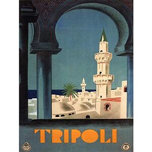 Wee Blue Coo Travel Tripoli Libya Medina Mosque Minaret Italy Vintage Advert Art Print Poster Wall Decor 12X16 Inch Wee Blue Coo Travel Tripoli Libya Medina Mosque Minaret Italy Vintage Advert Art Print Poster Wall Decor 12X16 Inch