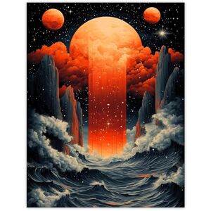 Artery8 Aquarius Zodiac Sign Space Seascape Concept Art Living Room Extra Large XL Wall Art Poster Print Artery8 Aquarius Zodiac Sign Space Seascape Concept Art Living Room Extra Large XL Wall Art Poster Print