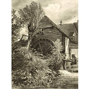 Artery8 David Lucas Gillingham Mill Dorsetshire 1846 Painting Premium Wall Art Canvas Print 18X24 Inch Artery8 David Lucas Gillingham Mill Dorsetshire 1846 Painting Premium Wall Art Canvas Print 18X24 Inch