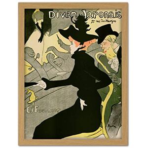 Artery8 Toulouse_Lautrec Divan Japonais Cafe Avril Guilbert Advert Artwork Framed Wall Art Print 18X24 Inch Artery8 Toulouse_Lautrec Divan Japonais Cafe Avril Guilbert Advert Artwork Framed Wall Art Print 18X24 Inch