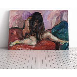 Big Box Art Canvas Print Wall Art Edvard Munch Weeping Nude Mounted and Stretched Box Frame Picture Home Decor for Kitchen, Living, Dining Room, Bedroom, Hallway, Multi-Colour, 30x20 Inch Big Box Art Canvas Print Wall Art Edvard Munch Weeping Nude Mounted and Stretched Box Frame Picture Home Decor for Kitchen, Living, Dining Room, Bedroom, Hallway, Multi-Colour, 30x20 Inch