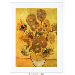 Wee Blue Coo Painting Van Gogh Still Life Vase Fifteen Sunflowers Framed Wall Art Print Wee Blue Coo Painting Van Gogh Still Life Vase Fifteen Sunflowers Framed Wall Art Print