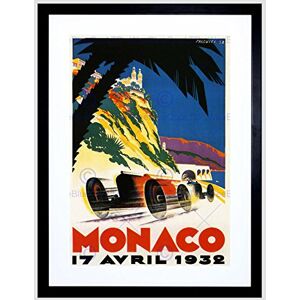 Wee Blue Coo SPORT ADVERT MONACO 1932 GRAND PRIX MOTOR BLACK FRAMED ART PRINT B12X6322 Wee Blue Coo SPORT ADVERT MONACO 1932 GRAND PRIX MOTOR BLACK FRAMED ART PRINT B12X6322