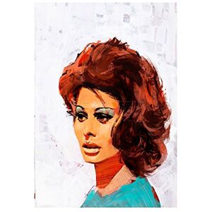 Wee Blue Coo Portrait Painting Woman Sophia Lauren New Picture Wall Art Print Wee Blue Coo Portrait Painting Woman Sophia Lauren New Picture Wall Art Print