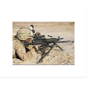 Wee Blue Coo War Military Army Hardware Soldier Shoot Desert M240b Machine Gun Wall Art Print Wee Blue Coo War Military Army Hardware Soldier Shoot Desert M240b Machine Gun Wall Art Print