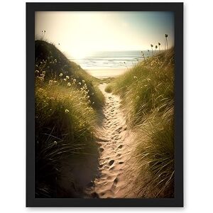 Artery8 Summer Beach Path Photograph Bright Sunny Sandy Coastal Landscape Seascape Artwork Framed Wall Art Print 18X24 Inch Artery8 Summer Beach Path Photograph Bright Sunny Sandy Coastal Landscape Seascape Artwork Framed Wall Art Print 18X24 Inch