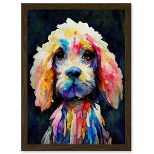 Wee Blue Coo Bright Abstract Colourful Dog Spaniel Cavapoo Cockapoo Artwork Framed A3 Wall Art Print Wee Blue Coo Bright Abstract Colourful Dog Spaniel Cavapoo Cockapoo Artwork Framed A3 Wall Art Print