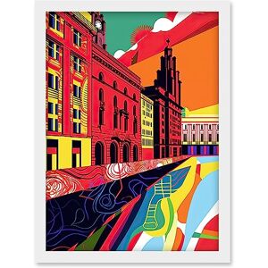 Artery8 Royal Albert Dock Liverpool Waterfront Pop Art Artwork Framed Wall Art Print A4 Artery8 Royal Albert Dock Liverpool Waterfront Pop Art Artwork Framed Wall Art Print A4