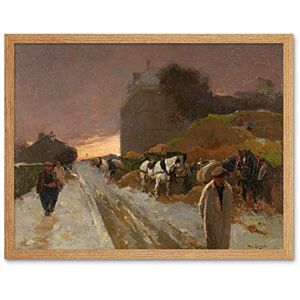 Artery8 De Zwart Street In Montmartre Paris Winter Painting Art Print Framed Poster Wall Decor 12x16 inch Artery8 De Zwart Street In Montmartre Paris Winter Painting Art Print Framed Poster Wall Decor 12x16 inch