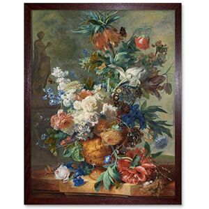 Artery8 Jan Van Huysum Still Life With Flowers Painting Art Print Framed Poster Wall Decor 12x16 inch Artery8 Jan Van Huysum Still Life With Flowers Painting Art Print Framed Poster Wall Decor 12x16 inch