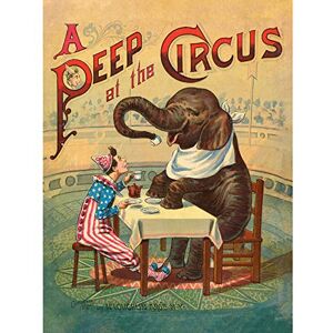 Artery8 McLoughlin Book Cover Circus 1887 Elephant Clown Large Wall Art Poster Print Thick Paper 18X24 Inch Artery8 McLoughlin Book Cover Circus 1887 Elephant Clown Large Wall Art Poster Print Thick Paper 18X24 Inch
