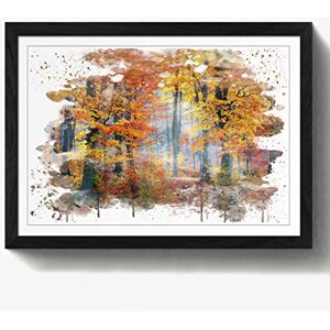 Arty Pie Framed Print Black A2 (24.5x18 Inch) Landscape Forest in The Autumn V3, Wood, Multi-Colour, 60 x 42 x 2 cm Arty Pie Framed Print Black A2 (24.5x18 Inch) Landscape Forest in The Autumn V3, Wood, Multi-Colour, 60 x 42 x 2 cm