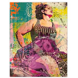 Artery8 Big is Beautiful Bright Colourful Woman Portrait Living Room Extra Large XL Wall Art Poster Print Artery8 Big is Beautiful Bright Colourful Woman Portrait Living Room Extra Large XL Wall Art Poster Print
