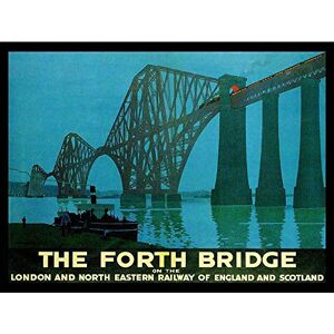 Wee Blue Coo Travel Transport Forth Bridge Scotland Rail Train Icon River Art Print Poster Wall Decor 12X16 Inch Wee Blue Coo Travel Transport Forth Bridge Scotland Rail Train Icon River Art Print Poster Wall Decor 12X16 Inch