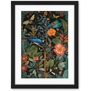 Artery8 Birds and Butterflies Modern Flower Art Nouveau Artwork Framed Wall Art Print 18X24 Inch Artery8 Birds and Butterflies Modern Flower Art Nouveau Artwork Framed Wall Art Print 18X24 Inch