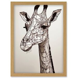 Artery8 Giraffe Head Polygon Line Drawing Illustration Artwork Framed Wall Art Print A4 Artery8 Giraffe Head Polygon Line Drawing Illustration Artwork Framed Wall Art Print A4