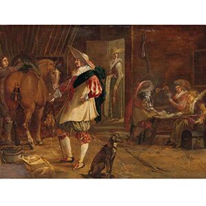 Artery8 Jansen A Guard House Horse Dog Painting Unframed Wall Art Print Poster Home Decor Premium Artery8 Jansen A Guard House Horse Dog Painting Unframed Wall Art Print Poster Home Decor Premium