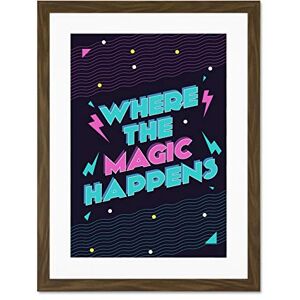 Wee Blue Coo Disco Kitchen Magic Happens Large Framed Art Print Wall Poster 18x24 inch Wee Blue Coo Disco Kitchen Magic Happens Large Framed Art Print Wall Poster 18x24 inch