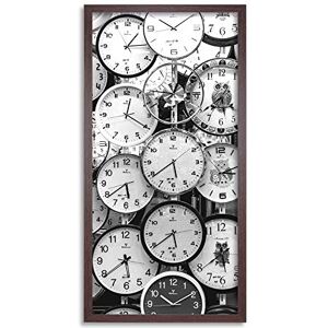 Artery8 Clock Faces Time Black White Photo Framed Wall Art Print Long 25X12 Inch Artery8 Clock Faces Time Black White Photo Framed Wall Art Print Long 25X12 Inch
