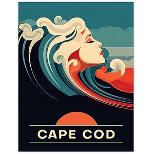 Artery8 The Seaside Calls Cape Cod Beach Massachusetts USA Sunset Woman of the Waves Sea Siren Ocean Extra Large XL Wall Art Poster Print Artery8 The Seaside Calls Cape Cod Beach Massachusetts USA Sunset Woman of the Waves Sea Siren Ocean Extra Large XL Wall Art Poster Print