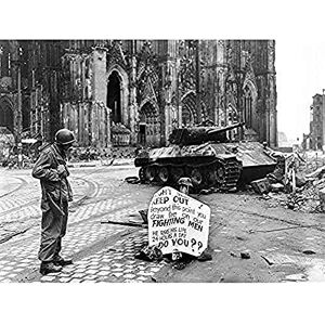 Fine Art Prints War WWII USA Troop Warning Sign Cologne 1945 Photo Art Print Canvas Premium Wall Decor Poster Mural Fine Art Prints War WWII USA Troop Warning Sign Cologne 1945 Photo Art Print Canvas Premium Wall Decor Poster Mural