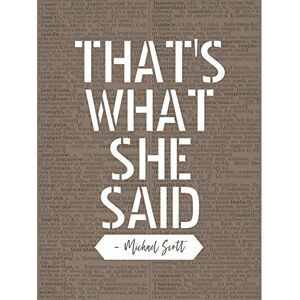 Artery8 Dictionary Quote That's What She Said Michael Scott Premium Wall Art Canvas Print 18X24 Inch Artery8 Dictionary Quote That's What She Said Michael Scott Premium Wall Art Canvas Print 18X24 Inch