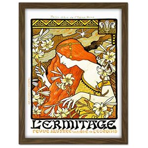 Wee Blue Coo Berthon L'Ermitage Paris Art Nouveau Artwork Framed Wall Art Print 18X24 Inch Wee Blue Coo Berthon L'Ermitage Paris Art Nouveau Artwork Framed Wall Art Print 18X24 Inch
