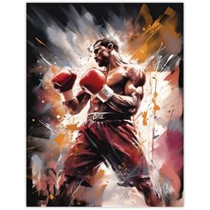 Artery8 The Contender Boxing Heavyweight Champion Of The World Action Artwork Man Cave Large Wall Art Poster Print Thick Paper 18X24 Inch Artery8 The Contender Boxing Heavyweight Champion Of The World Action Artwork Man Cave Large Wall Art Poster Print Thick Paper 18X24 Inch