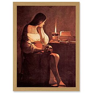 Wee Blue Coo Painting La Tour Mary Magdalene Old Master Artwork Framed Wall Art Print A4 Wee Blue Coo Painting La Tour Mary Magdalene Old Master Artwork Framed Wall Art Print A4