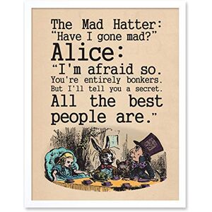 Wee Blue Coo Alice In Wonderland Mad Hatter Tea Party Art Print Framed Poster Wall Decor 12x16 inch Wee Blue Coo Alice In Wonderland Mad Hatter Tea Party Art Print Framed Poster Wall Decor 12x16 inch