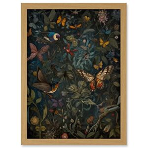 Artery8 William Morris Style Plants Birds and Butterflies Artwork Framed A3 Wall Art Print Artery8 William Morris Style Plants Birds and Butterflies Artwork Framed A3 Wall Art Print