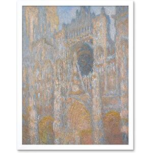 Artery8 Claude Monet Rouen Cathedral Facade In Sunlight Painting Art Print Framed Poster Wall Decor 12x16 inch Artery8 Claude Monet Rouen Cathedral Facade In Sunlight Painting Art Print Framed Poster Wall Decor 12x16 inch