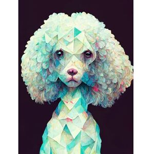 Doppelganger33 LTD The Polygon Poodle Abstract Teal Dog Painting Large Wall Art Poster Print Thick Paper 18X24 inch Doppelganger33 LTD The Polygon Poodle Abstract Teal Dog Painting Large Wall Art Poster Print Thick Paper 18X24 inch