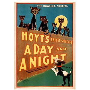 Wee Blue Coo Theatre Comedy Play Stage Day Night Cat Dog USA Advert Wall Art Print Wee Blue Coo Theatre Comedy Play Stage Day Night Cat Dog USA Advert Wall Art Print