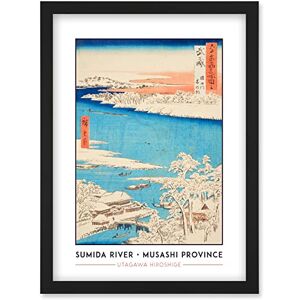 Wee Blue Coo Sumida River, Snowy Morning Musashi Province Utagawa Hiroshige Japanese Woodblock Classic Collection Artwork Framed Wall Art Print A4 Wee Blue Coo Sumida River, Snowy Morning Musashi Province Utagawa Hiroshige Japanese Woodblock Classic Collection Artwork Framed Wall Art Print A4