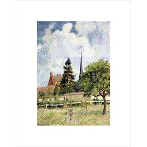Wee Blue Coo PAINTING LANDSCAPE RURAL PISSARRO THE CHURCH AT ERAGNY FRAMED PRINT B12X12669 Wee Blue Coo PAINTING LANDSCAPE RURAL PISSARRO THE CHURCH AT ERAGNY FRAMED PRINT B12X12669