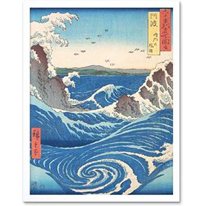 Artery8 Naruto Whirlpool Awa Province Utagawa Hiroshige Japanese Woodblock Art Print Framed Poster Wall Decor 12x16 inch Artery8 Naruto Whirlpool Awa Province Utagawa Hiroshige Japanese Woodblock Art Print Framed Poster Wall Decor 12x16 inch