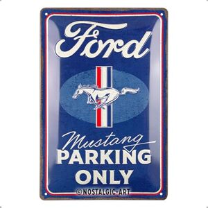 Nostalgic-Art Retro tin sign, 20 x 30 cm, Ford Mustang – Parking Only – Gift idea for Ford fans, made of metal, vintage design Nostalgic-Art Retro tin sign, 20 x 30 cm, Ford Mustang – Parking Only – Gift idea for Ford fans, made of metal, vintage design