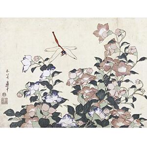 Artery8 Hokusai Balloon Bell Dragonfly Japanese Painting Extra Large XL Wall Art Poster Print Artery8 Hokusai Balloon Bell Dragonfly Japanese Painting Extra Large XL Wall Art Poster Print