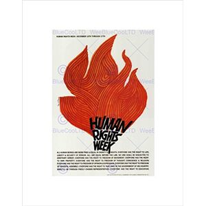 Wee Blue Coo Advert Charity Unesco Human Rights Flame USA Wall Art Print Wee Blue Coo Advert Charity Unesco Human Rights Flame USA Wall Art Print