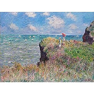 Fine Art Prints Claude Monet Cliff Walk At Pourville Unframed Wall Art Print Poster Home Decor Premium,16 x 12 inches Fine Art Prints Claude Monet Cliff Walk At Pourville Unframed Wall Art Print Poster Home Decor Premium,16 x 12 inches