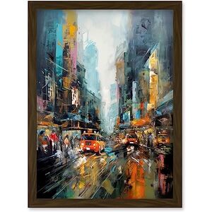 Artery8 - New York City Rainy Day Abstract Cityscape - A4 - Wall Art Artery8 - New York City Rainy Day Abstract Cityscape - A4 - Wall Art