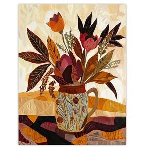 Artery8 Rustic Autumnal Flower Bouquet in Vase Painting Living Room Extra Large XL Wall Art Poster Print Artery8 Rustic Autumnal Flower Bouquet in Vase Painting Living Room Extra Large XL Wall Art Poster Print