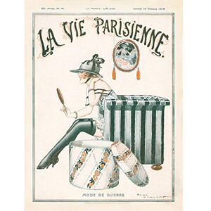 Artery8 La Vie Parisienne War Time Fashion Magazine Cover Premium Wall Art Canvas Print 18X24 Inch Artery8 La Vie Parisienne War Time Fashion Magazine Cover Premium Wall Art Canvas Print 18X24 Inch
