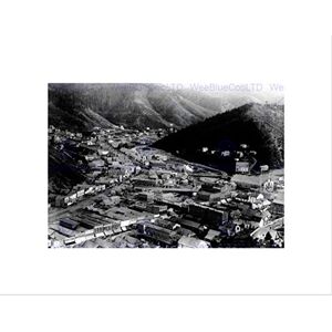 Wee Blue Coo VINTAGE AERIAL B&W DEADWOOD DAKOTA TOWN NEW BLACK FRAMED ART PRINT B12X11708 Wee Blue Coo VINTAGE AERIAL B&W DEADWOOD DAKOTA TOWN NEW BLACK FRAMED ART PRINT B12X11708