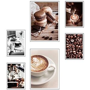 DKORARTE Set of 6 Decorative Wall Sheets for Pictures Living Room Decoration Modern, Bedrooms, Rooms, Without Frame, Kitchen, Coffee (2 x A3 (41 x 29.7 cm); 4 x A4 (29.7 x 21 cm)) DKORARTE Set of 6 Decorative Wall Sheets for Pictures Living Room Decoration Modern, Bedrooms, Rooms, Without Frame, Kitchen, Coffee (2 x A3 (41 x 29.7 cm); 4 x A4 (29.7 x 21 cm))